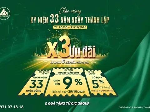 CIC Group kỷ niệm 33 năm ngày thành lập “Ưu đãi X3” dành cho khách hàng